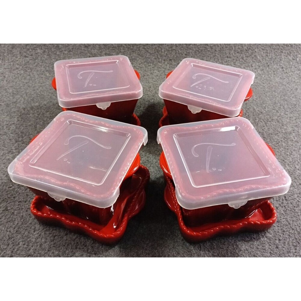 Temp-tations Set of 4 Ombre 8-oz Rammies w/ Unlimit Lids - New Tara At Home